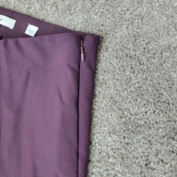 Vince Purple Stitch Front Midrise Ponte Stretch Pants Womens Size Small - Picture 3 of 10